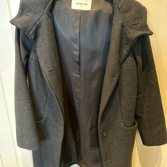 ARITZIA BABATON ATELIER Ladies Women’s Small Grey Wool Hooded Jacket - Picture 5 of 8